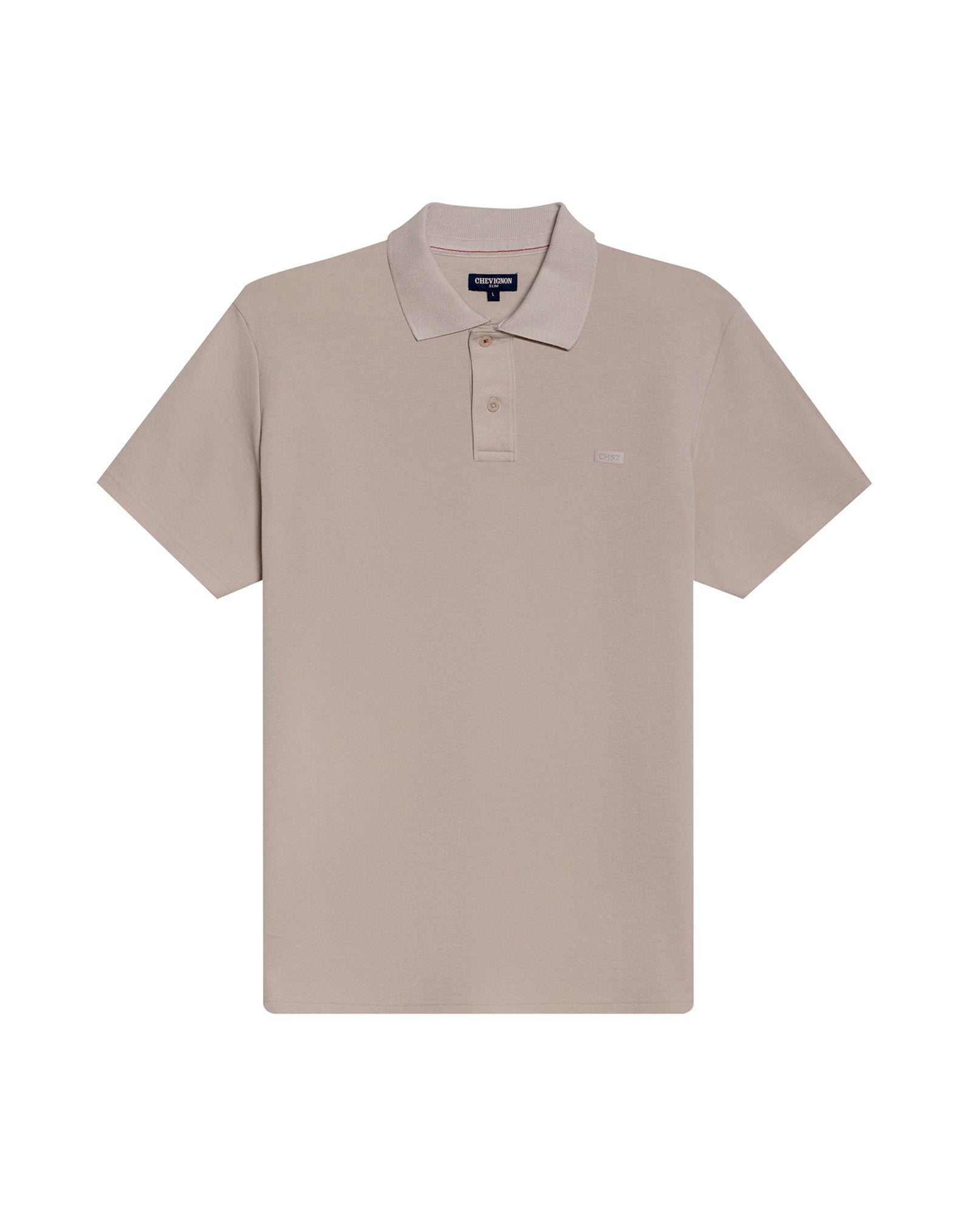 Mens Polo Shirt Slim Fit Short Sleeve Sanforized Cotton Polyester Distinctive Chest Print - Raw 63_601H006_CRU154502_3