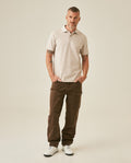 Mens Polo Shirt Slim Fit Short Sleeve Sanforized Cotton Polyester Distinctive Chest Print - Raw 63_601H006_CRU154502_4