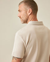 Mens Polo Shirt Slim Fit Short Sleeve Sanforized Cotton Polyester Distinctive Chest Print - Raw 63_601H006_CRU154502_7