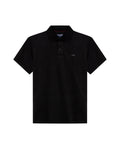 Mens Polo Shirt Slim Fit Short Sleeve Sanforized Cotton Polyester Distinctive Chest Print - Black 63_601H006_NEG194007_3