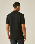 Mens Polo Shirt Slim Fit Short Sleeve Sanforized Cotton Polyester Distinctive Chest Print - Black 63_601H006_NEG194007_6