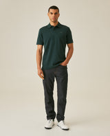 Mens Polo Shirt Slim Fit Short Sleeve Sanforized Cotton Polyester Distinctive Chest Print - Dark Green 63_601H006_VER195406_4