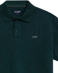 Mens Polo Shirt Slim Fit Short Sleeve Sanforized Cotton Polyester Distinctive Chest Print - Dark Green 63_601H006_VER195406_8