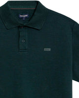 Mens Polo Shirt Slim Fit Short Sleeve Sanforized Cotton Polyester Distinctive Chest Print - Dark Green 63_601H006_VER195406_8