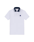Mens Polo Shirt Classic Fit Short Sleeve Piqué Cotton Elastane Contrast Collar Mini Appliqué - White 63_601H008_BLA110601_3