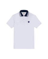Mens Polo Shirt Classic Fit Short Sleeve Piqué Cotton Elastane Contrast Collar Mini Appliqué - White 63_601H008_BLA110601_3