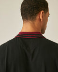 Mens Polo Shirt Classic Fit Short Sleeve Piqué Cotton Elastane Contrast Collar Mini Appliqué - Black 63_601H008_NEG194007_7