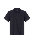 Mens Polo Shirt Slim Fit Short Sleeve Vertical Rib Cotton Embossed Embroidered Duck Knit Details - Gray 63_601H009_GRI190000_3