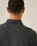 Mens Polo Shirt Slim Fit Short Sleeve Vertical Rib Cotton Embossed Embroidered Duck Knit Details - Gray 63_601H009_GRI190000_7