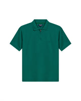 Mens Polo Shirt Classic Fit Zip Closure Piqué Cotton Elastane Minimalist Outline Duck Embroidery - Green 63_601H010_VER185322_3