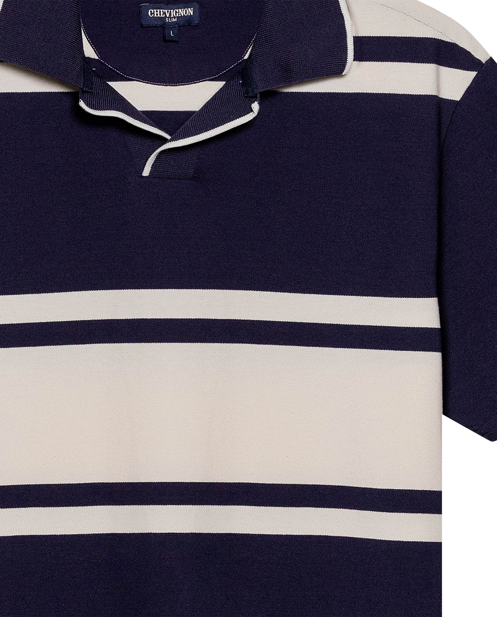 Mens Polo Shirt Slim Fit Summer Pre-Dyed Stripe Cotton Elastane Linen Effect Vibrant Red Details - Blue 63_601H011_AZU193924_8
