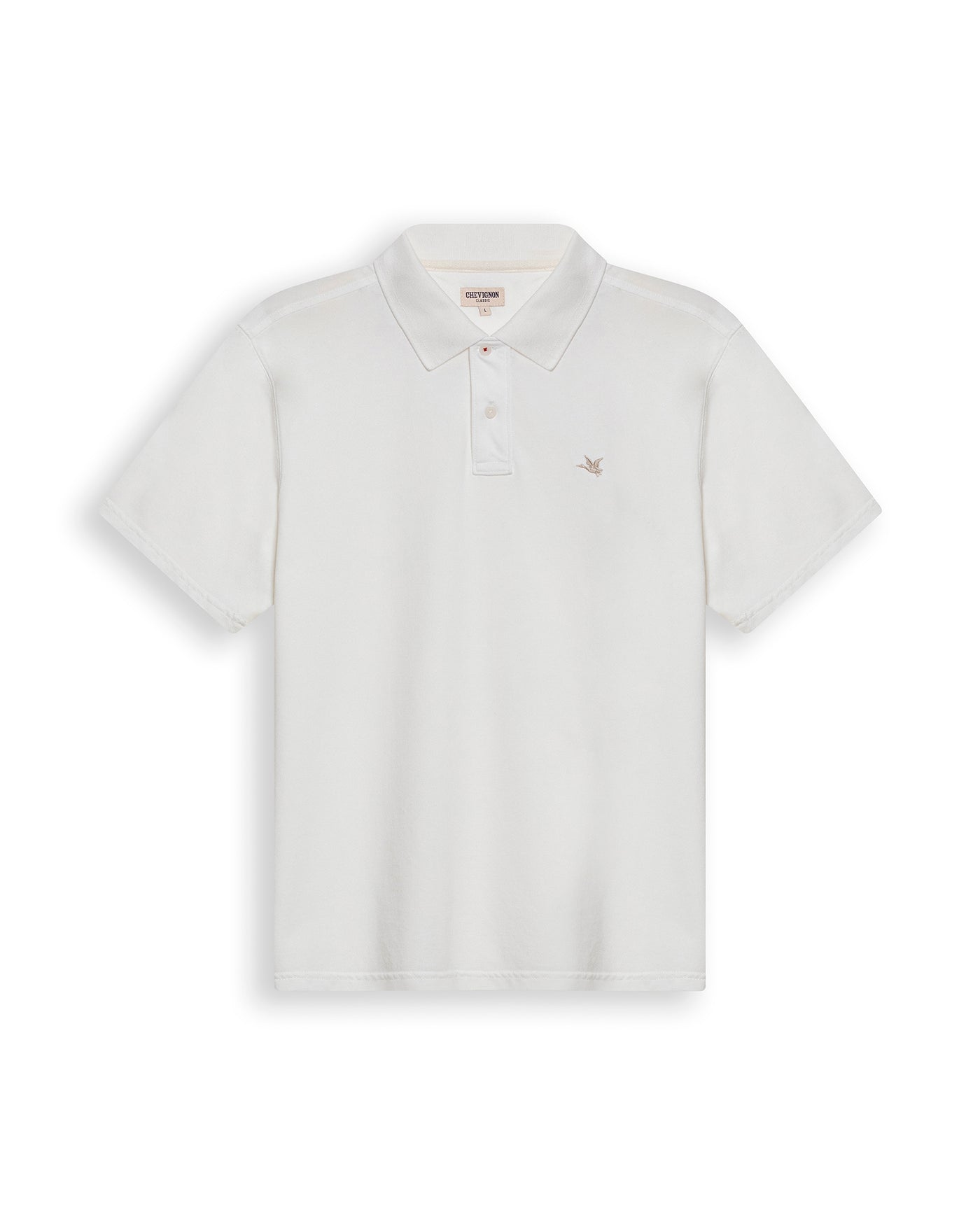 Mens Polo Shirt Classic Fit Short Sleeve Diagonal Piqué Cotton Polyester Embroidered Duck - Raw 63_601H014_CRU110606_0