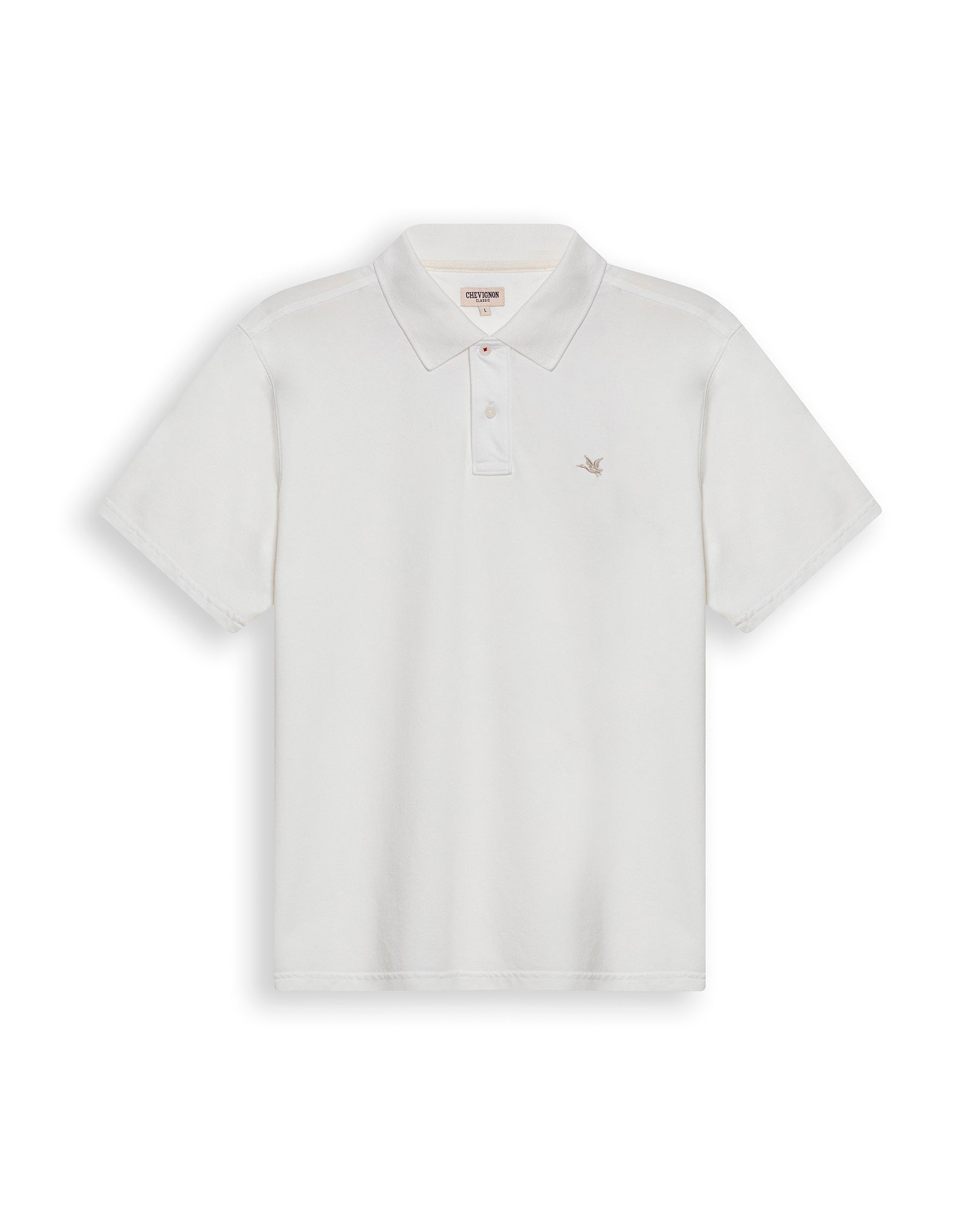 Mens Polo Shirt Classic Fit Short Sleeve Diagonal Piqué Cotton Polyester Embroidered Duck - Raw 63_601H014_CRU110606_0