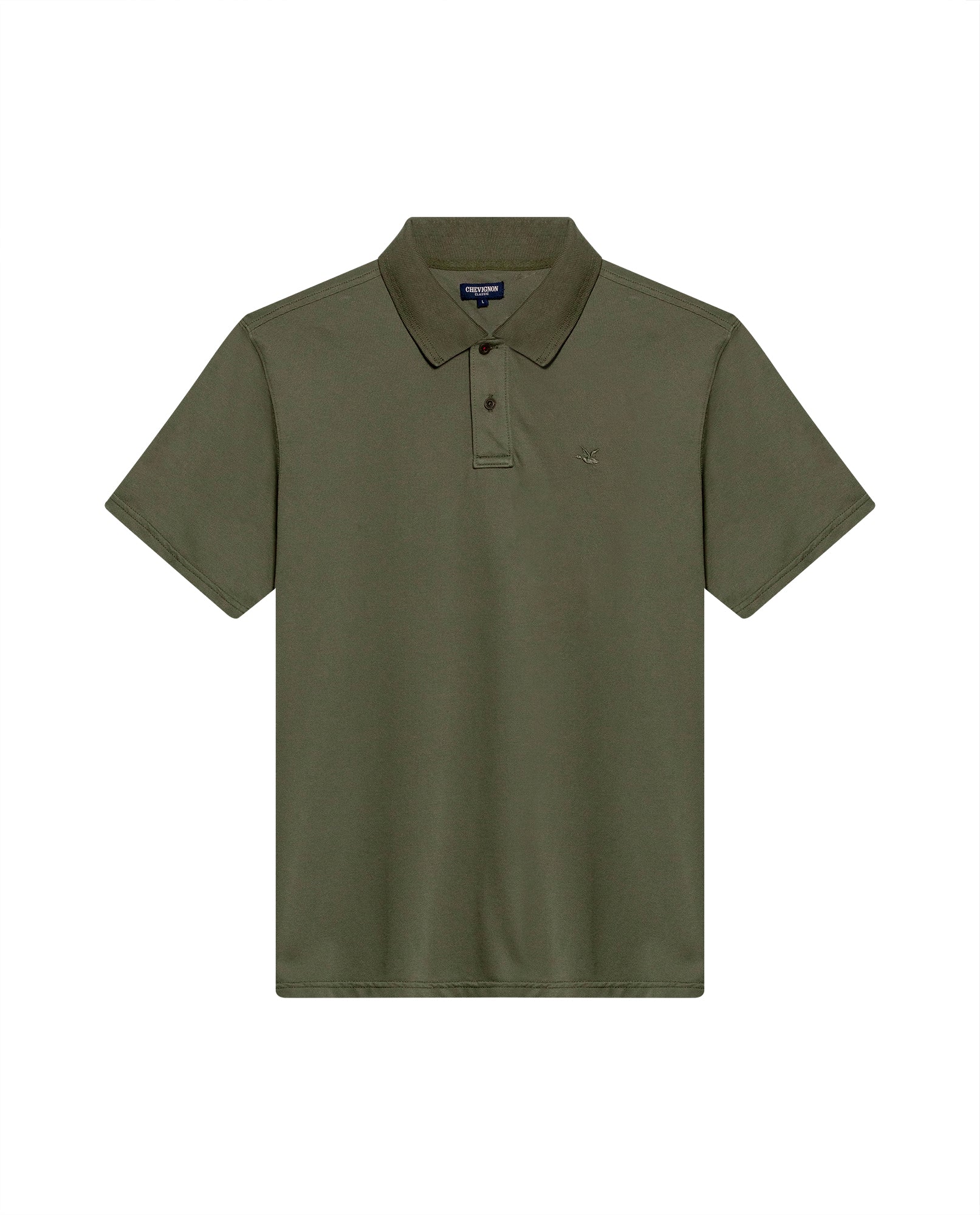 Mens Polo Shirt Classic Fit Short Sleeve Diagonal Piqué Cotton Polyester Embroidered Duck - Green 63_601H014_VER180515_3