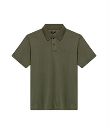 Mens Polo Shirt Classic Fit Short Sleeve Diagonal Piqué Cotton Polyester Embroidered Duck - Green 63_601H014_VER180515_3