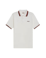 Mens Polo Shirt Classic Fit Short Sleeve Piqué Cotton Elastane Knit Pinstripe Collar Cuffs Embroidered - Raw 63_601H016_CRU110606_3
