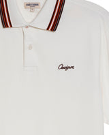 Mens Polo Shirt Classic Fit Short Sleeve Piqué Cotton Elastane Knit Pinstripe Collar Cuffs Embroidered - Raw 63_601H016_CRU110606_8