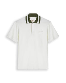 Mens Polo Shirt Slim Fit Short Sleeve Piqué Cotton Elastane Renewed Placket Contrast Block Collar - Raw 63_601H023_CRU110606_0