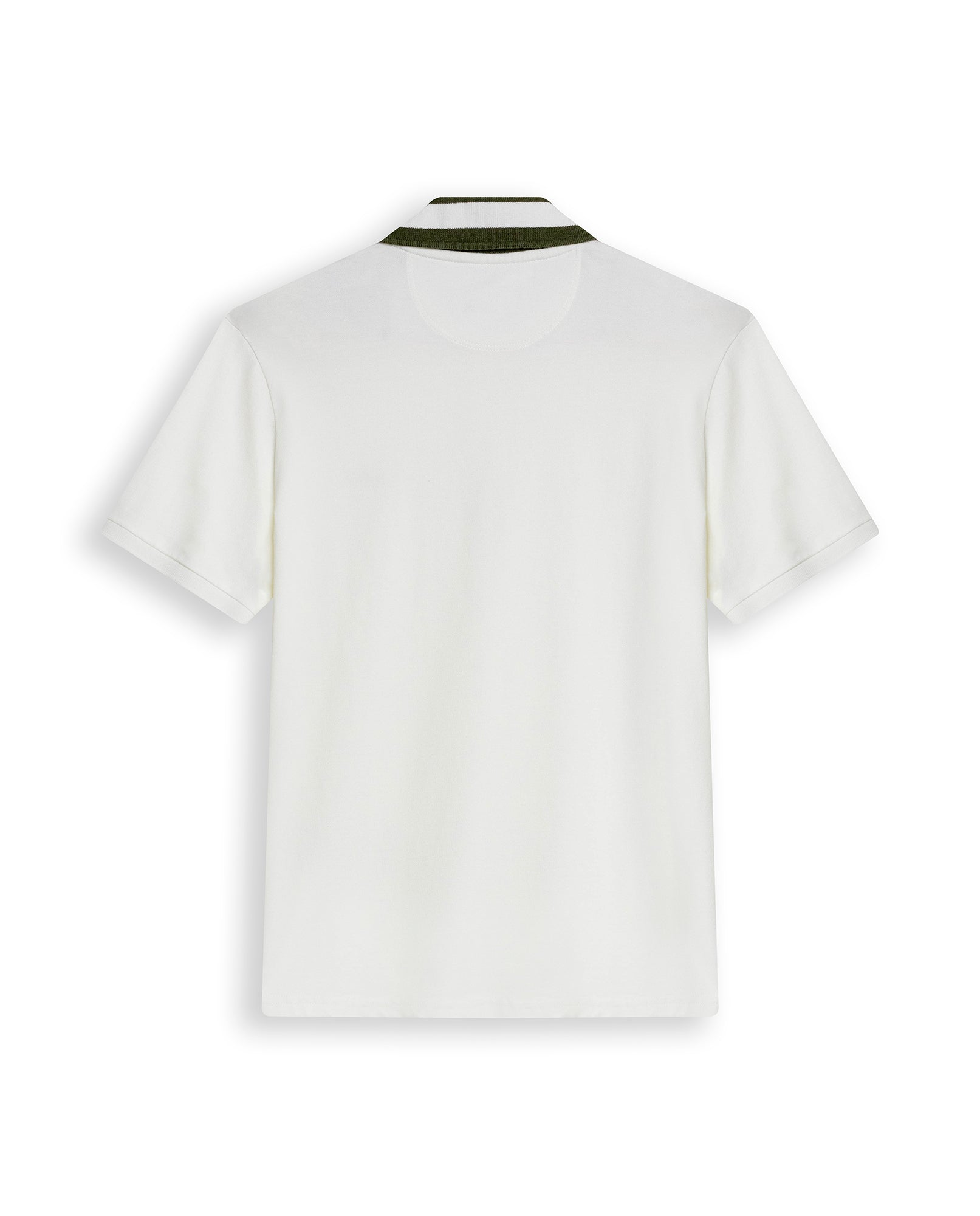 Mens Polo Shirt Slim Fit Short Sleeve Piqué Cotton Elastane Renewed Placket Contrast Block Collar - Raw 63_601H023_CRU110606_5