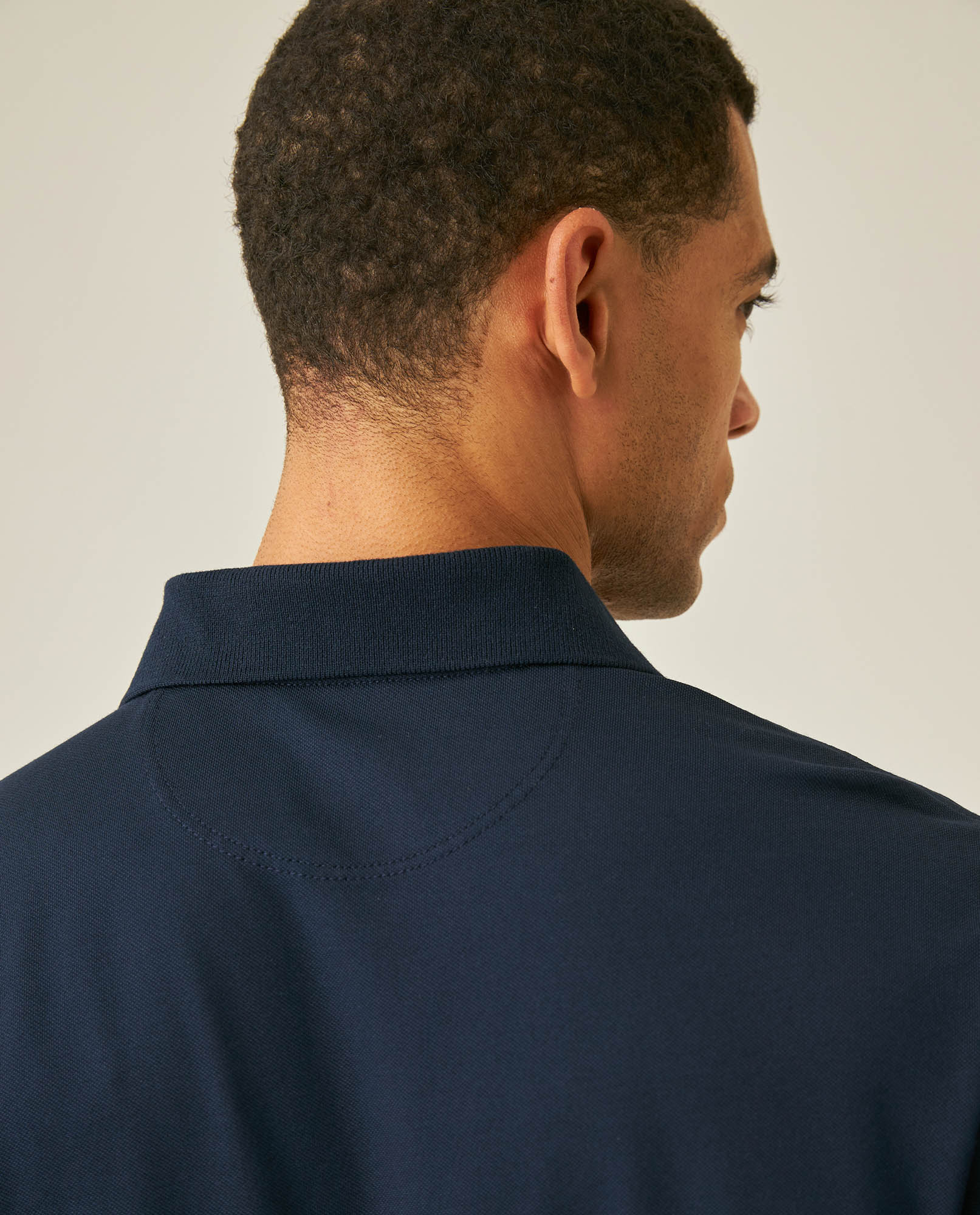 Mens Polo Shirt Slim Fit Short Sleeve Sanforized Cotton Polyester Elastane Premium Soft Hand - Blue 63_601H025_AZU193924_7