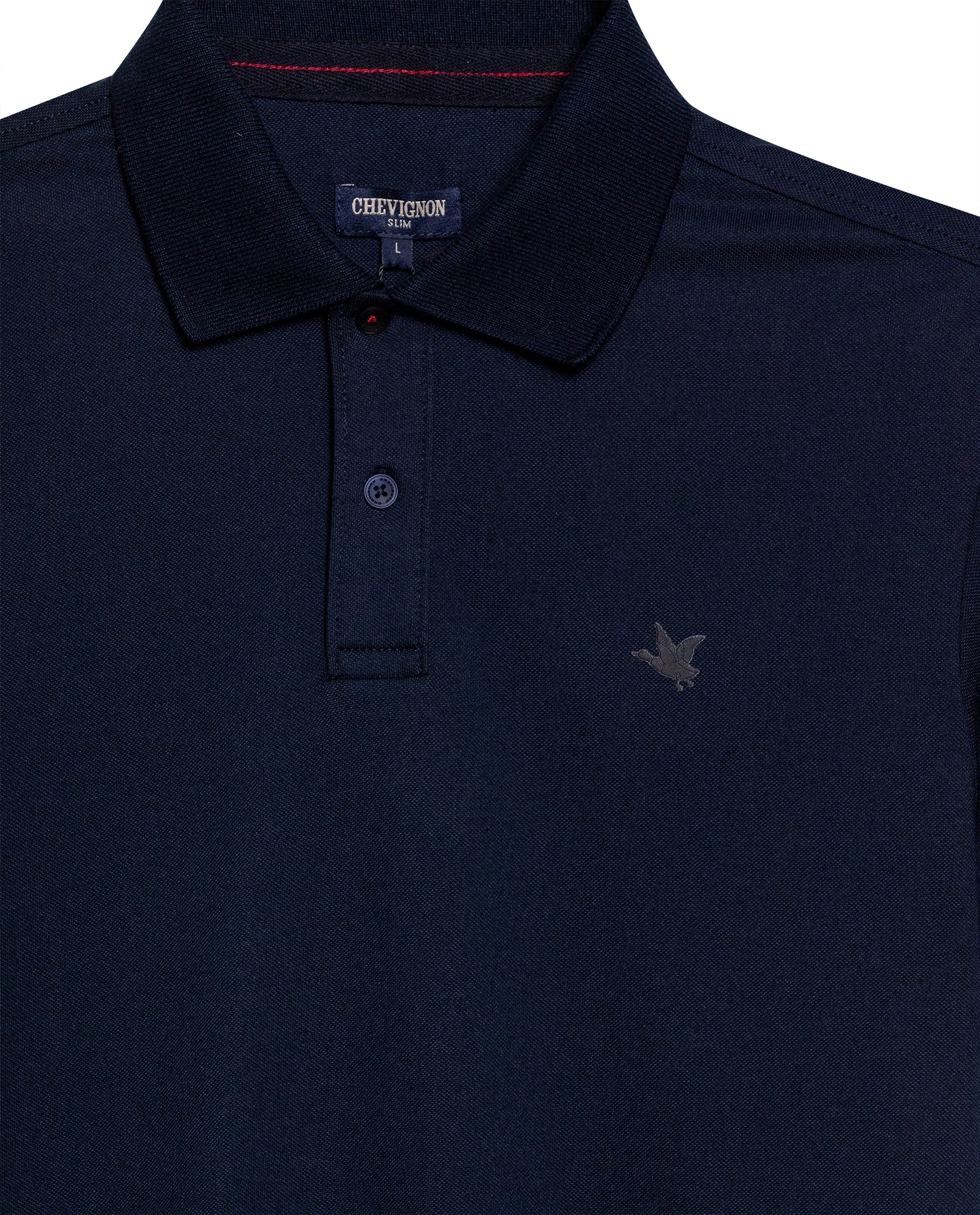 Mens Polo Shirt Slim Fit Short Sleeve Sanforized Cotton Polyester Elastane Premium Soft Hand - Blue 63_601H025_AZU193924_8