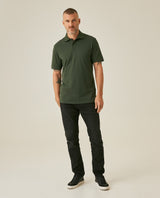 Mens Polo Shirt Slim Fit Short Sleeve Sanforized Cotton Polyester Elastane Premium Soft Hand - Green 63_601H025_VER190414_4