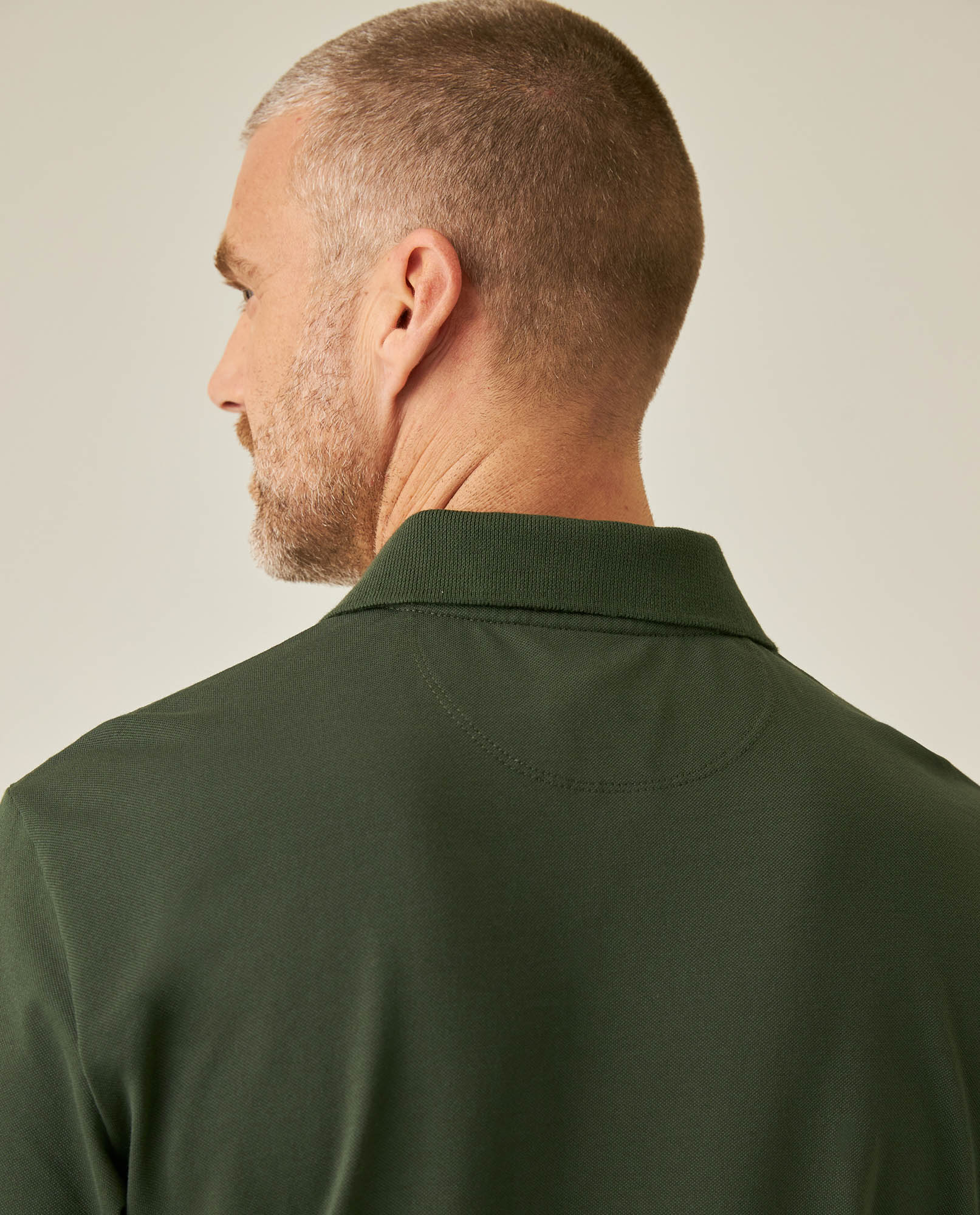 Mens Polo Shirt Slim Fit Short Sleeve Sanforized Cotton Polyester Elastane Premium Soft Hand - Green 63_601H025_VER190414_7