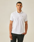 Mens Polo Shirt Classic Fit Short Sleeve Piqué Cotton Elastane Multiple Contrast Details Vibrant Duck - White 63_601H028_BLA110601_0