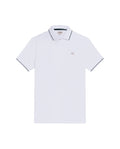 Mens Polo Shirt Classic Fit Short Sleeve Piqué Cotton Elastane Multiple Contrast Details Vibrant Duck - White 63_601H028_BLA110601_3