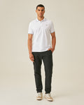 Mens Polo Shirt Classic Fit Short Sleeve Piqué Cotton Elastane Multiple Contrast Details Vibrant Duck - White 63_601H028_BLA110601_4
