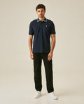 Mens Polo Shirt Classic Fit Short Sleeve Jacquard Cotton Elastane New Chevignon Logo Graphic Intarsia - Blue 63_601H030_AZU193924_4