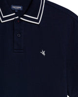 Mens Polo Shirt Classic Fit Short Sleeve Jacquard Cotton Elastane New Chevignon Logo Graphic Intarsia - Blue 63_601H030_AZU193924_8