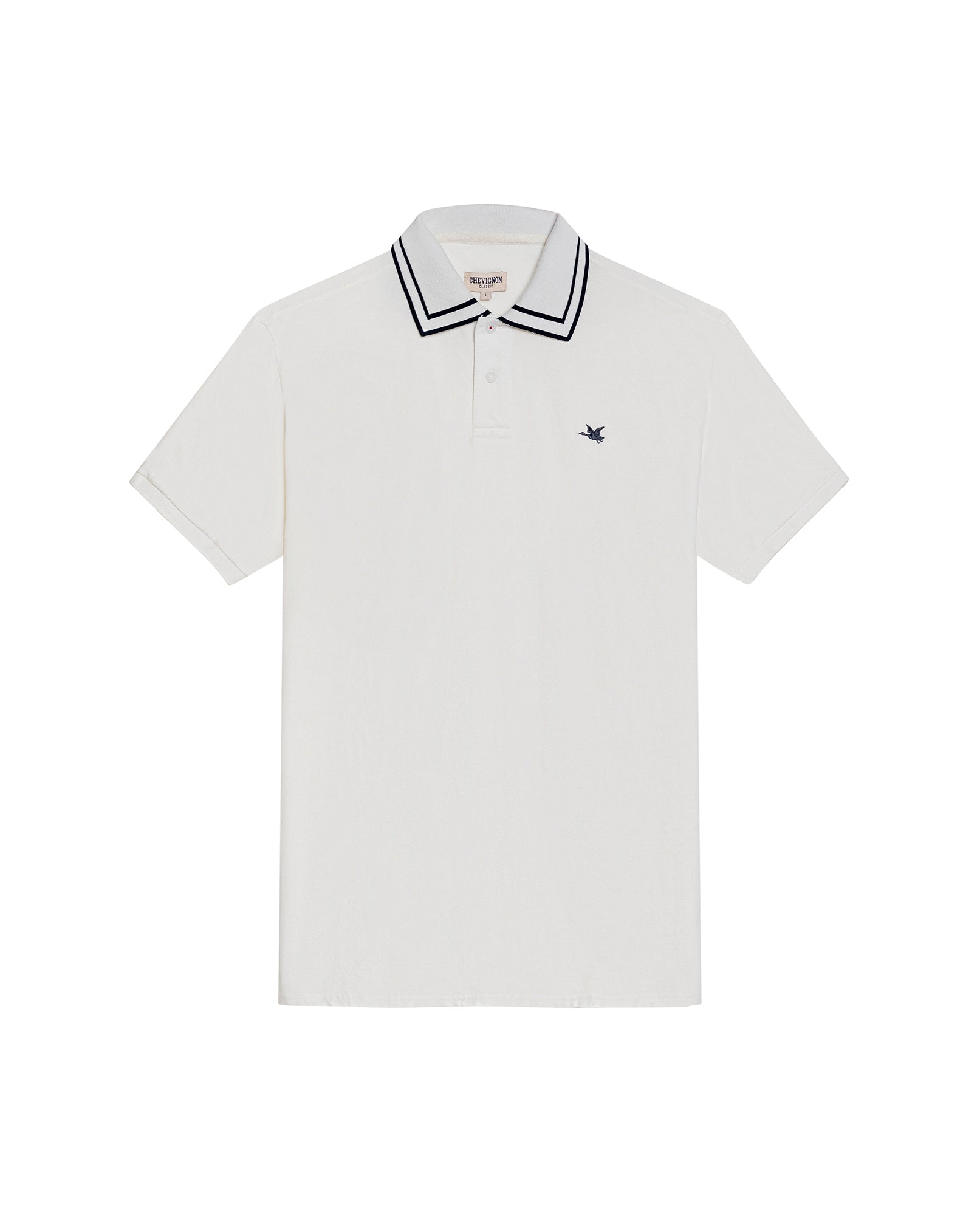 Mens Polo Shirt Classic Fit Short Sleeve Jacquard Cotton Elastane New Chevignon Logo Graphic Intarsia - Raw 63_601H030_CRU110606_3