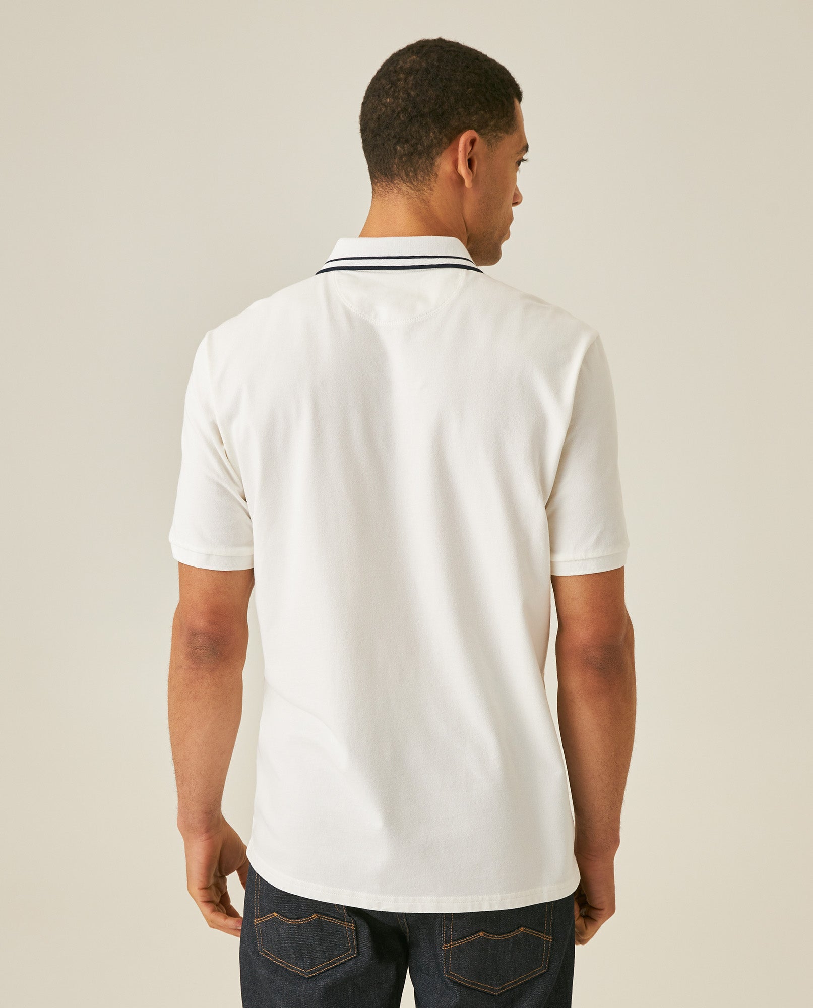 Mens Polo Shirt Classic Fit Short Sleeve Jacquard Cotton Elastane New Chevignon Logo Graphic Intarsia - Raw 63_601H030_CRU110606_6