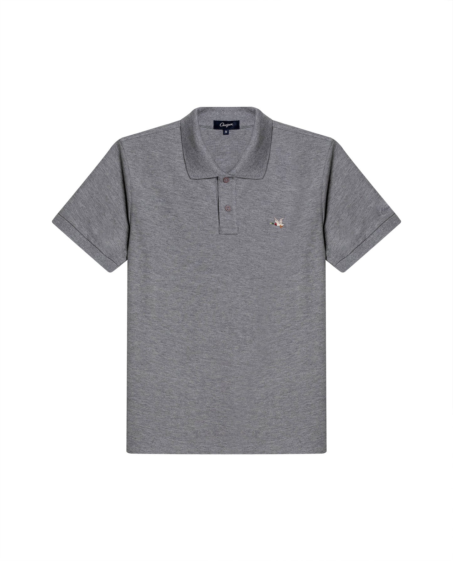 Mens Slim Fit Cotton Polo Shirt - Gray 63_601H050_GRI184005_3