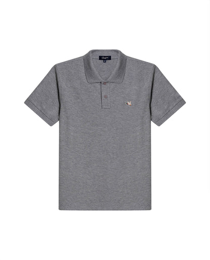 Mens Slim Fit Cotton Polo Shirt - Gray 63_601H050_GRI184005_3