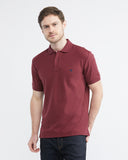 CLASSIC FIT COTTON PIQUE POLO IN BURGUNDY