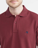 CLASSIC FIT COTTON PIQUE POLO IN BURGUNDY