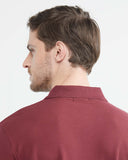 CLASSIC FIT COTTON PIQUE POLO IN BURGUNDY