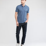 SLIM ICONIC POLO IN CERULEAN
