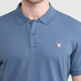 SLIM ICONIC POLO IN CERULEAN