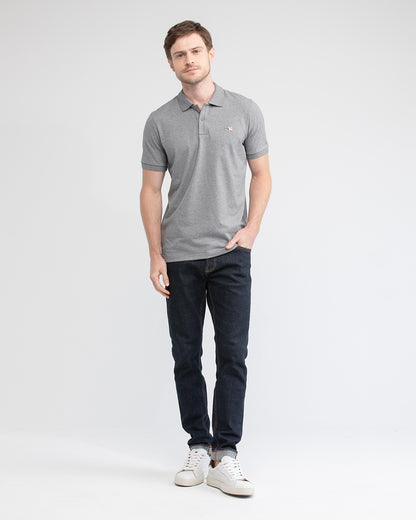 SLIM FIT ICONIC POLO IN GRAY