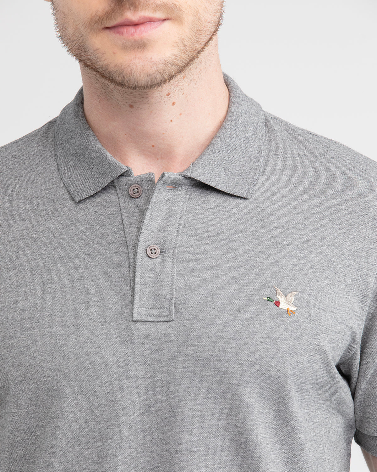 SLIM FIT ICONIC POLO IN GRAY