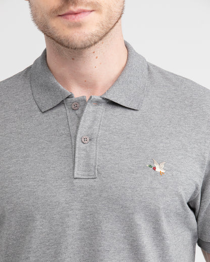 SLIM FIT ICONIC POLO IN GRAY