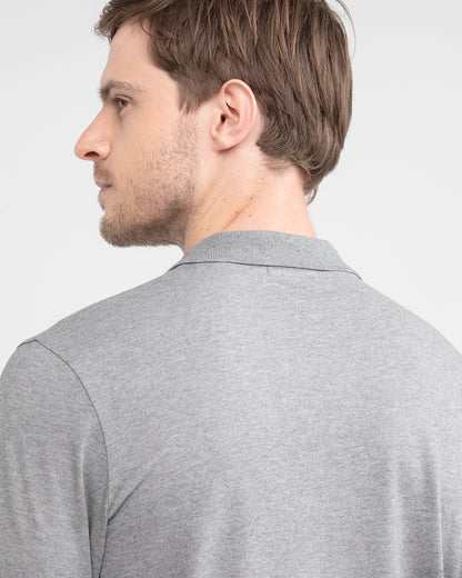 SLIM FIT ICONIC POLO IN GRAY