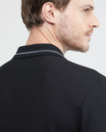 Men's Slim Fit Polo Zipper Placket 100% Cotton 602E015 - 5