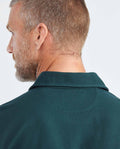 Men's Polo Shirt, Slim Fit Short Sleeve - Summer Type Main Fabric Collar V-Placket - Green 602F015 - 5