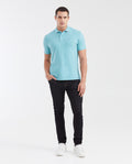 Mens Classic Fit Cotton Polo Shirt - Blue 63_602G000_AZU165114_3