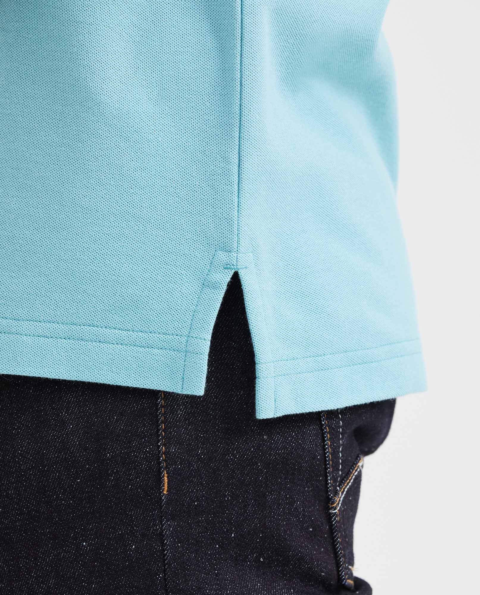 Mens Classic Fit Cotton Polo Shirt - Blue 63_602G000_AZU165114_5
