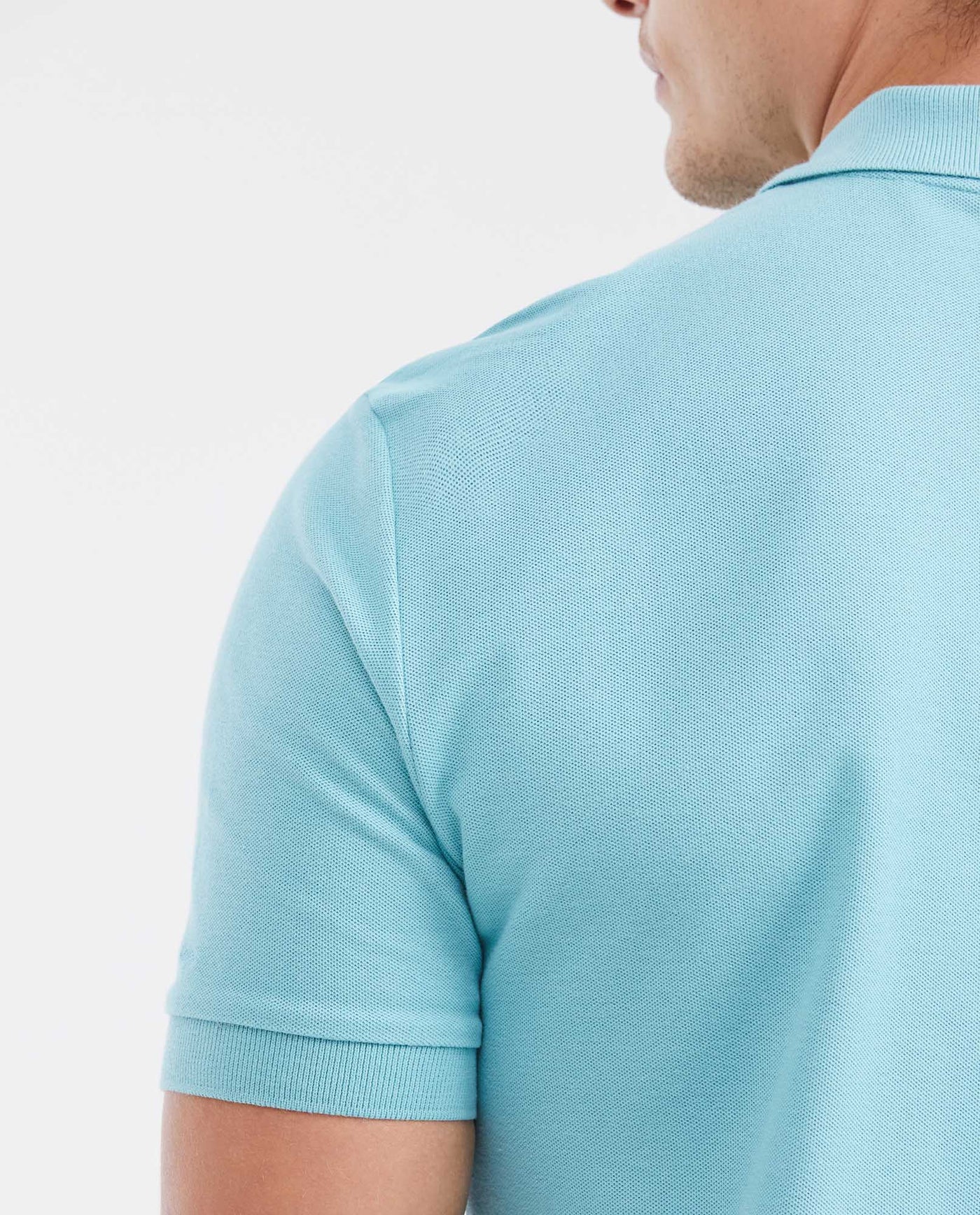 Mens Classic Fit Cotton Polo Shirt - Blue 63_602G000_AZU165114_7